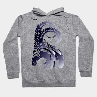 Decorative Ram Animal Head Side Profile Illustration Hoodie